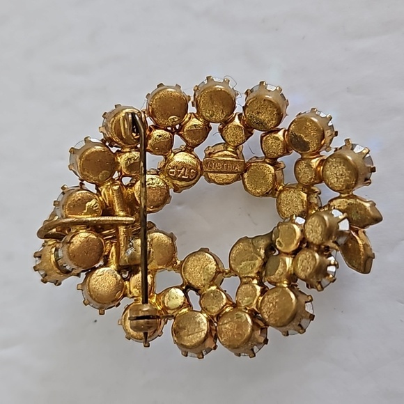 STAR Vintage AB Pinkish Crystal Glass Beads Pendant & Brooch - Picture 5 of 7